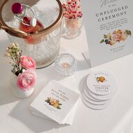 Botanical Citrus Garden Bar Bended Tabletop Sign X-small Rose Gold Standard Plastic XS Tabletop Bar