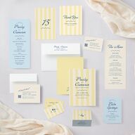 Cabana Stripes Menus Lemon Signature