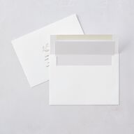Botanical Initials Foil Wedding Invitations Rose Gold Pink Cotton Signature Blank No Standard