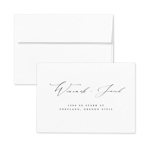 Western Valley Response Card Envelopes White Tan Return Address Signature Standard