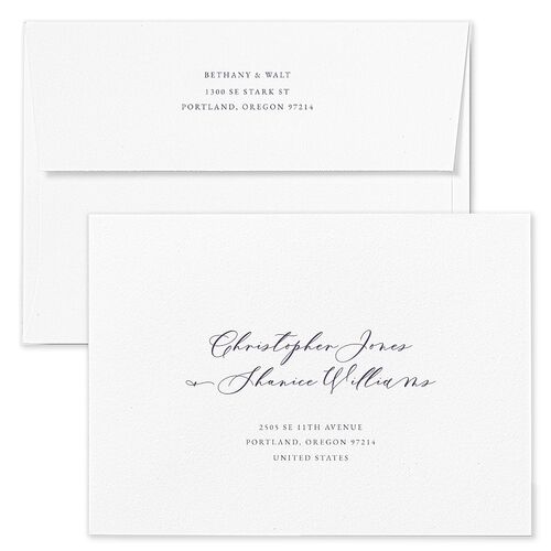 Vintage Lavender Save The Date Card Envelopes Rose Plum Recipient Address Signature Standard