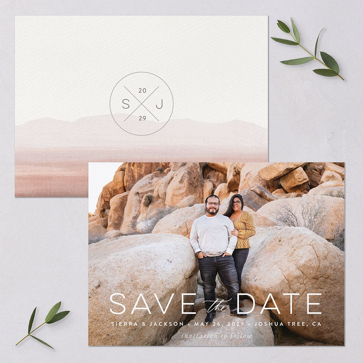 Painted Desert Save The Date Cards — view 1