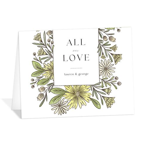 Timeless Wildflowers Thank You Cards Pear