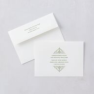 Indian Painted Henna Wedding Invitations Scottish Green Signature Blank No Standard