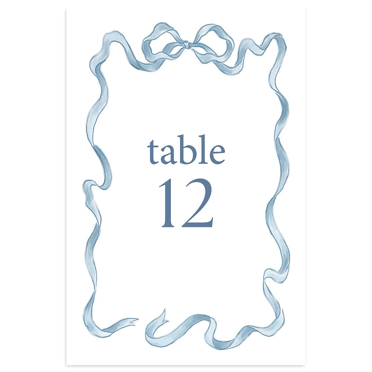 Vintage Bow Table Numbers