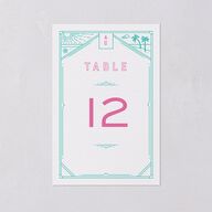 Iconic Beach Table Numbers Sky Signature