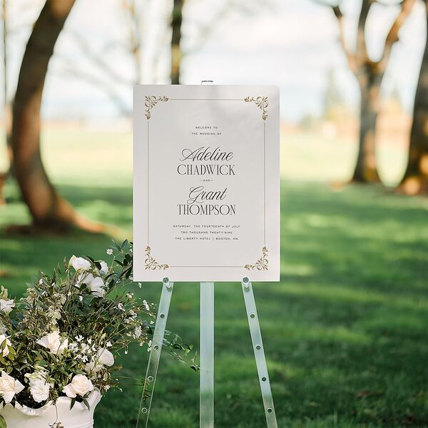 Old Money Standard Welcome Sign Medium Champagne Standard Indoor Foam Core M Welcome