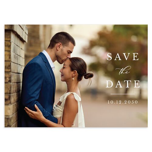 Eucalyptus Frame Save The Date Cards Walnut Signature smooth Blank No Standard