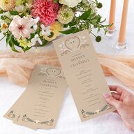 Nordic Folk Wedding Programs Latte Signature