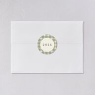 Holiday Buffalo Check Holiday Stickers Moss Circle