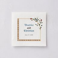 Medieval Renaissance Cocktail Napkins Canary Napkin Uncoined