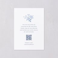 Porcelain Blue Floral Watercolor Wedding Response Cards Cornflower Signature Standard