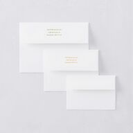 Colorful Retro Stripes Save The Date Card Envelopes White Sea Foam Both Recipient and Return Addresses Signature Standard