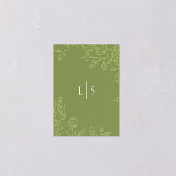 Vintage French Botanical QR Code RSVP Cards Meadow Signature Standard