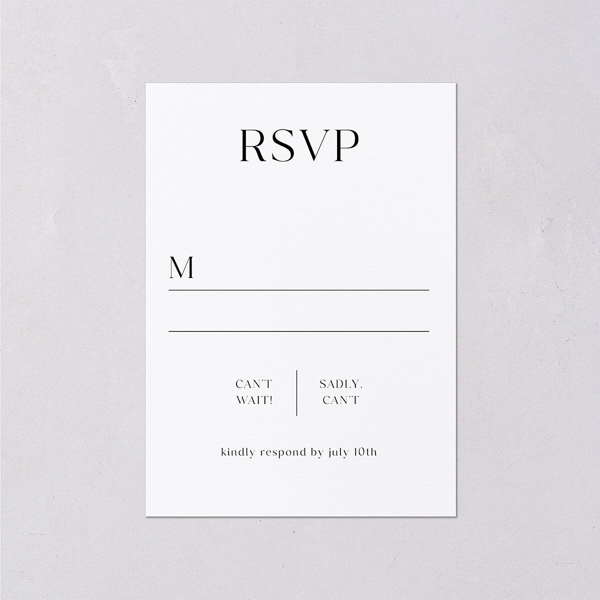 Modern Arch Photo Wedding Response Cards Pure White Signature Standard