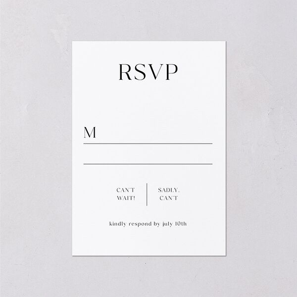 Modern Arch Photo Wedding Response Cards Pure White Signature Standard