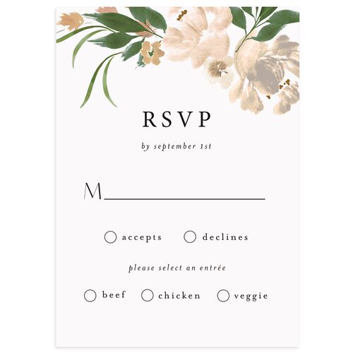 Autumn Romance Wedding Response Cards Midnight Signature Standard