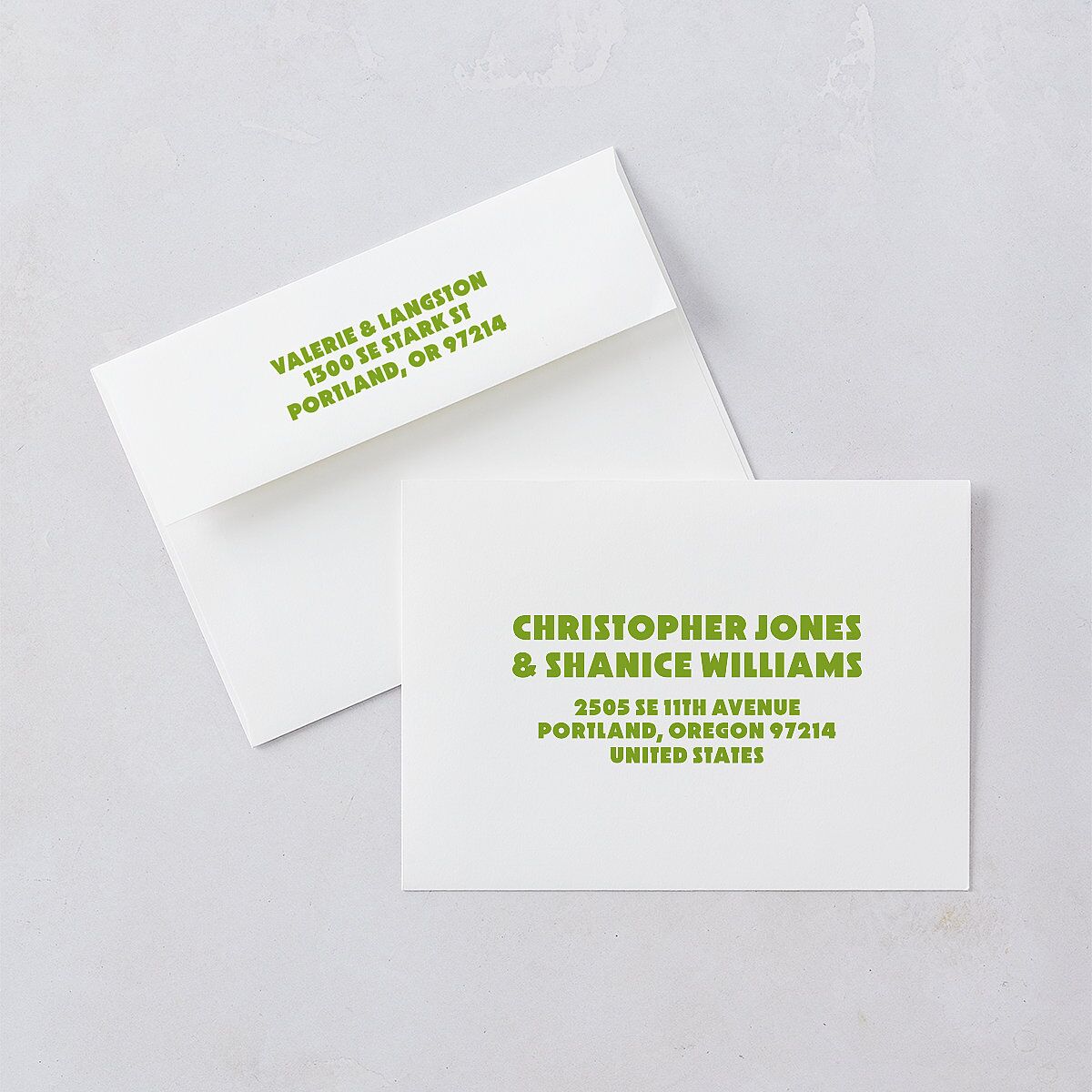 Retro Modern QR Code Save the Date Cards Greenery Signature smooth Blank No Standard