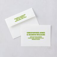 Retro Modern QR Code Save the Date Cards Greenery Signature smooth Blank No Standard