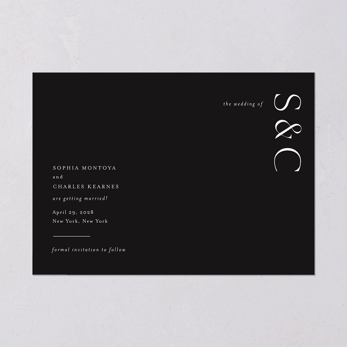 Timeless Elegance Save The Date Cards — view 3