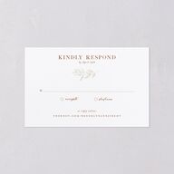 Shining Wreath All-in-One Wedding Invitations Terracotta Signature Light Both Recipient and Return Addresses No