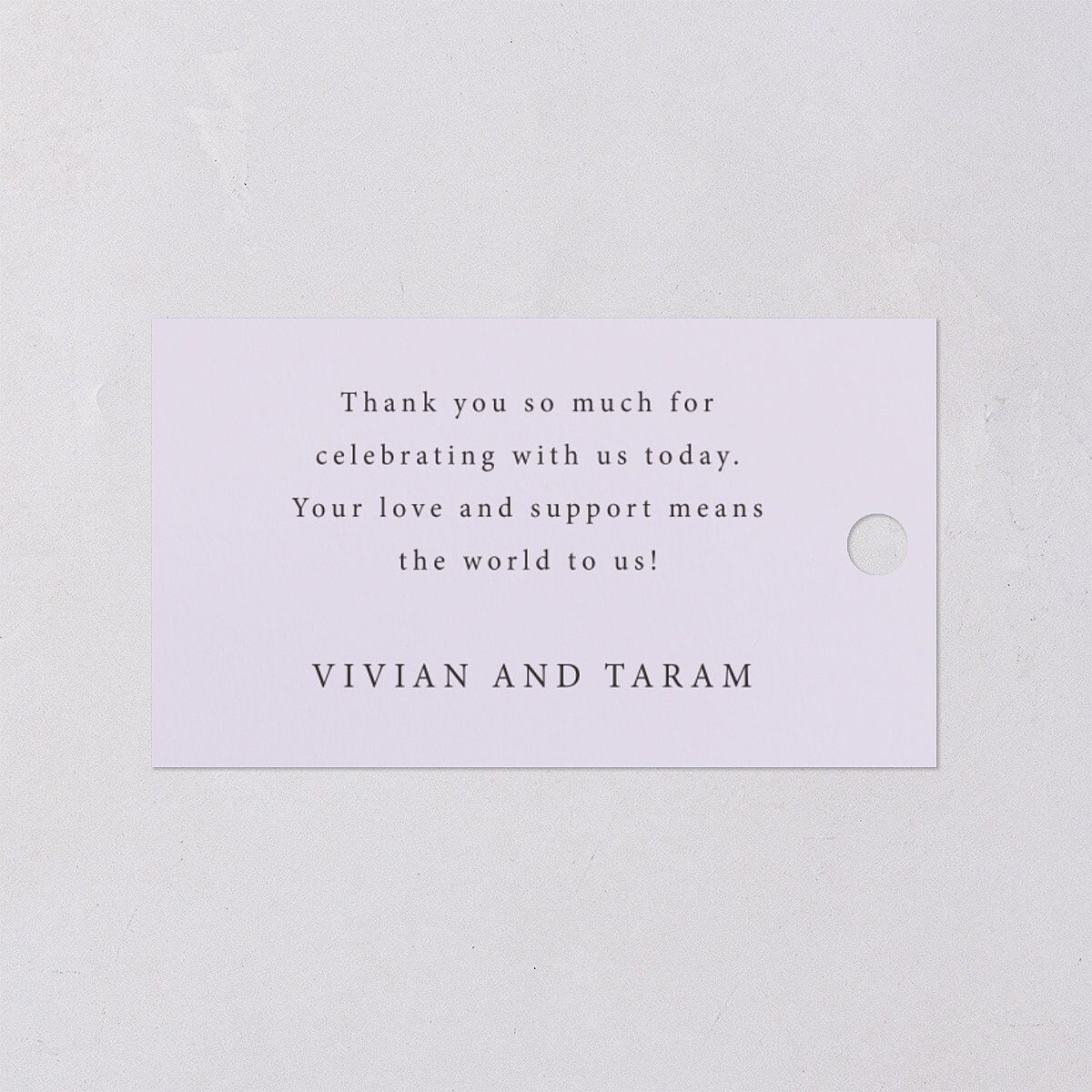 Just Love Favor Gift Tags Gold Sheer Lilac Signature