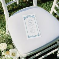 Elegant Antique Toile Frame Wedding Programs by Bridgerton Cruise Signature