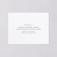 Elegant Photo Monogram All-in-One Wedding Invitations Pure White Signature Light Both Recipient and Return Addresses No
