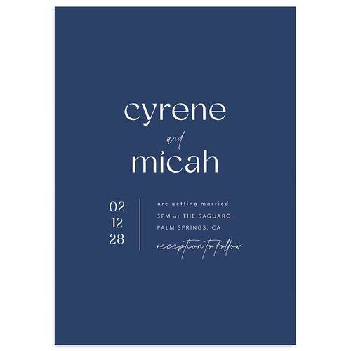 Simply Stated Wedding Invitations Maritime Signature Blank No Standard