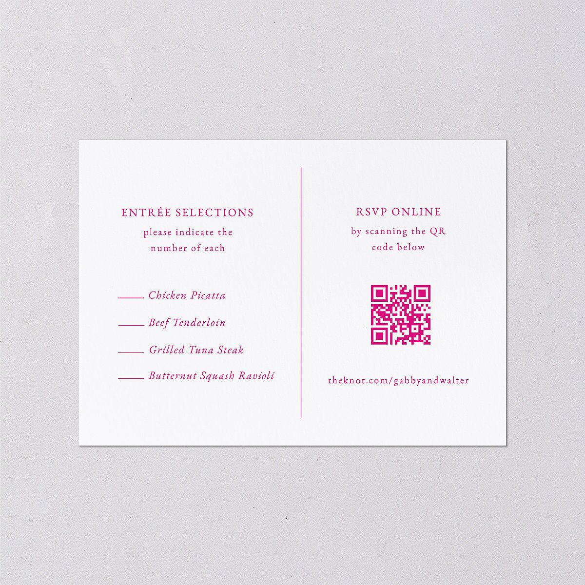 Stay For The Party Wedding Response Cards Hot Pink Signature Standard