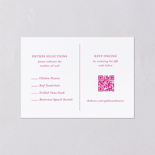 Stay For The Party Wedding Response Cards Hot Pink Signature Standard