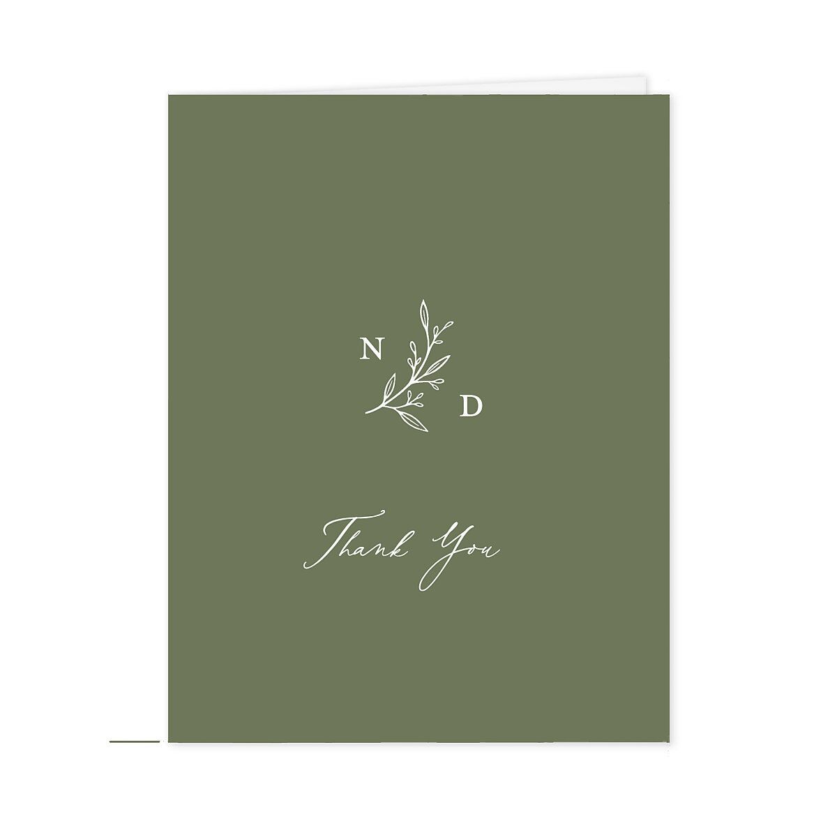 Botanical Monogram Thank You Cards