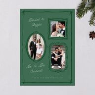 Whimsical Hand Drawn Photo Frames Holiday Cards Eucalyptus Signature Blank Standard Portrait