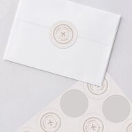 Timeless Passport Wedding Stickers Linen Circle