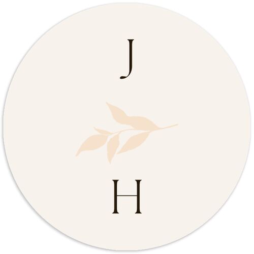 Autumn Frame Wedding Stickers Raw Sienna Circle
