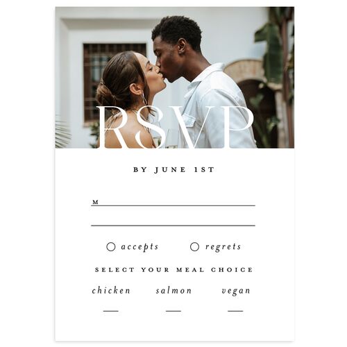 Elegant Date Wedding Response Cards Midnight Signature Standard