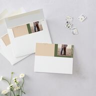 Regal Pampas Thank You Cards Gold Deep Olive Signature