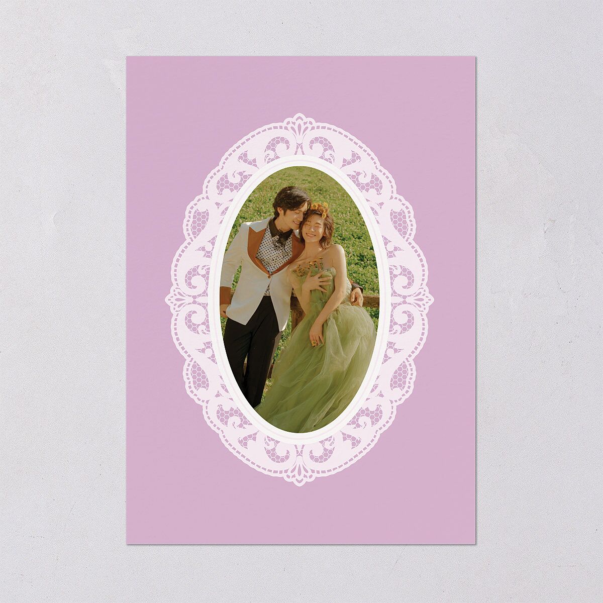 Eclectic Garden Reverie Wedding Invitations Lavender Signature Blank No Standard
