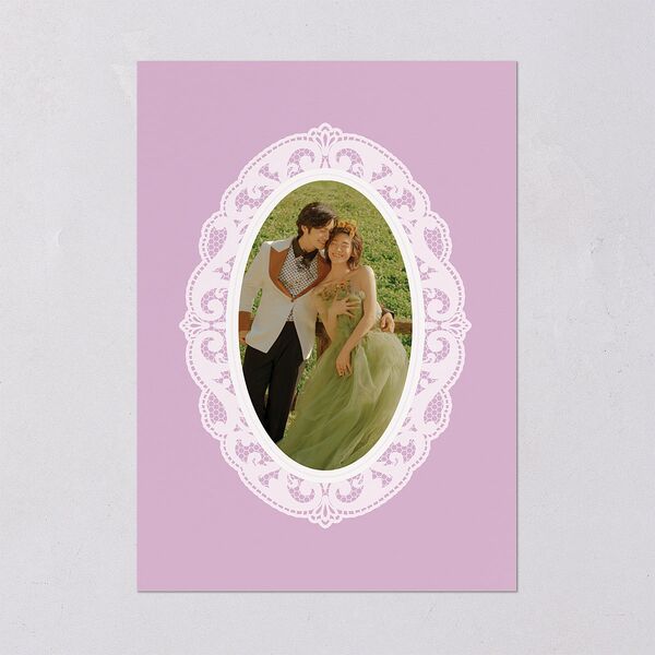 Eclectic Garden Reverie Wedding Invitations Lavender Signature Blank No Standard