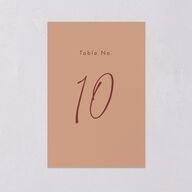 Simple Script Table Numbers Vintage Pink Signature