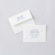 Cabana Stripes Bridal Shower Thank You Cards Lemon