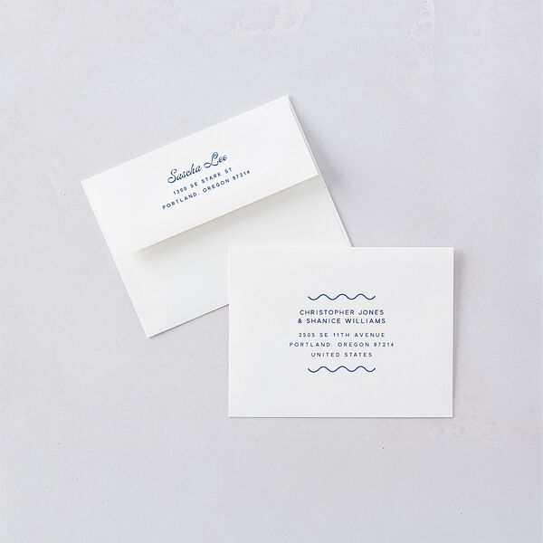 Cabana Stripes Bridal Shower Thank You Cards Lemon