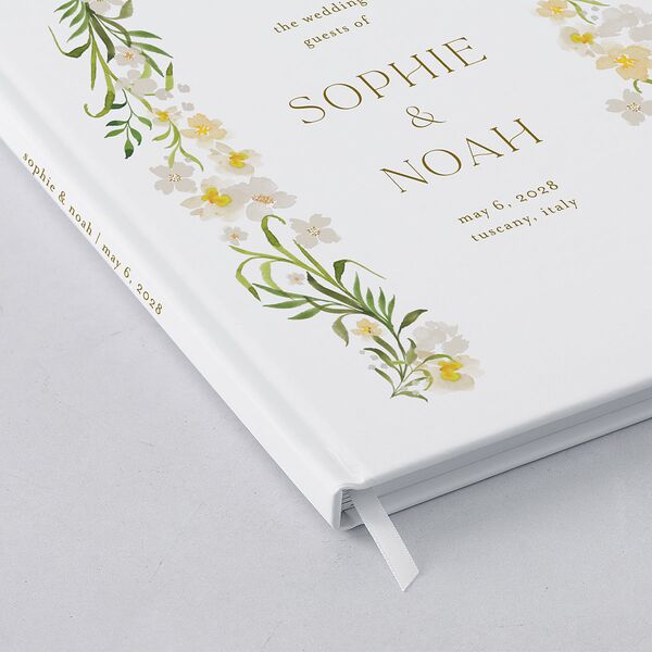 Wildflower Altar Wedding Guest Book Umber