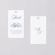 Elegant Rose Crest Favor Gift Tags Sapphire Signature
