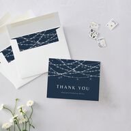Elegant Lights Thank You Cards Moody Blue