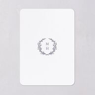 Monogram Branches Botanical Wedding Invitations Regency Blue Signature Blank No Rounded