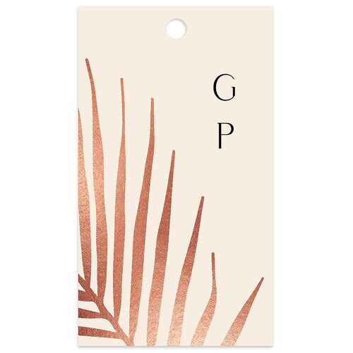 Lavish Palm Favor Gift Tags Rose Gold Licorice Signature