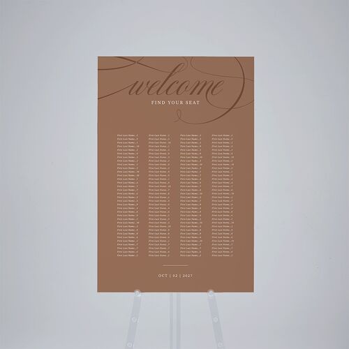 Photo Vow Standard Seating Chart Large Walnut Standard Outdoor Corrugated L Seating