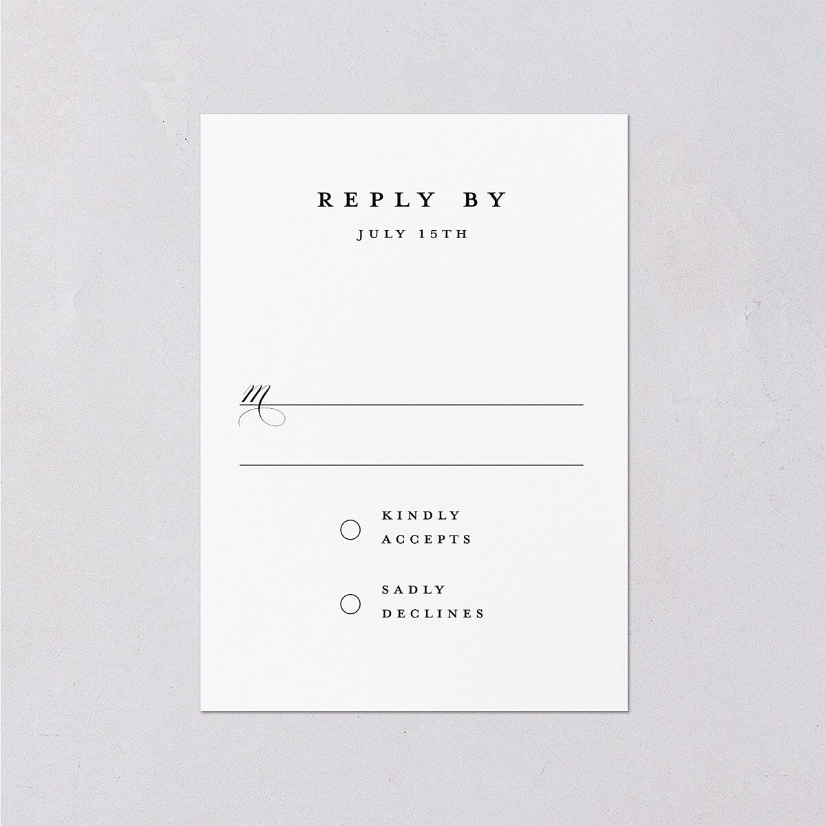 Classic Capture Wedding Response Cards Midnight Signature Standard
