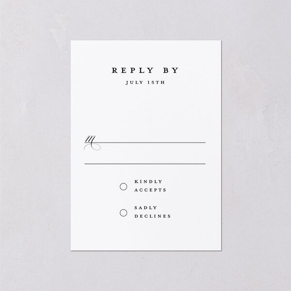 Classic Capture Wedding Response Cards Midnight Signature Standard